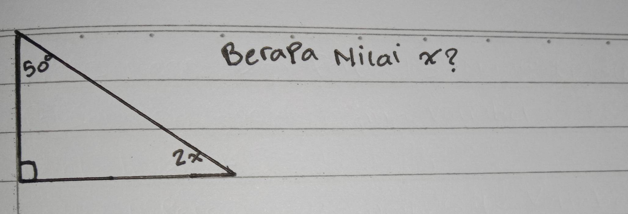 BeraPa Nilai x?