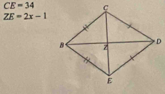 CE=34
ZE=2x-1