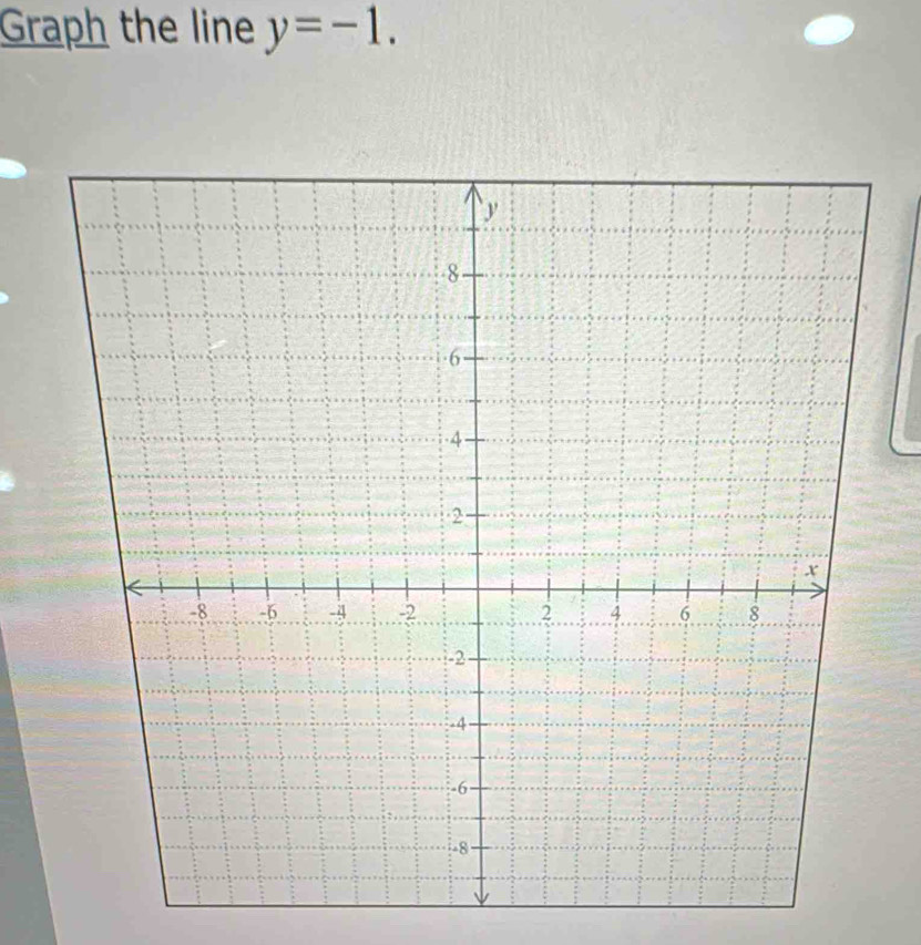 Graph the line y=-1.