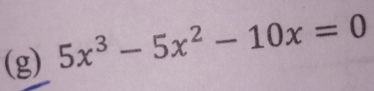 5x^3-5x^2-10x=0