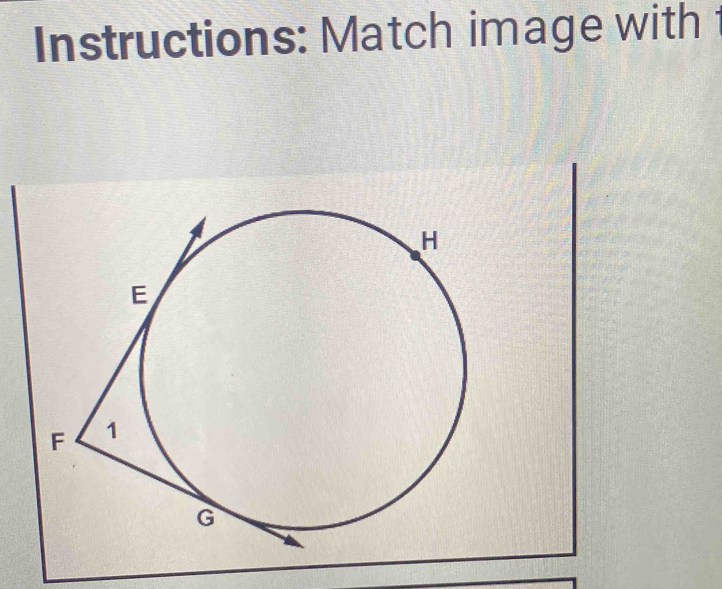 Instructions: Match image with