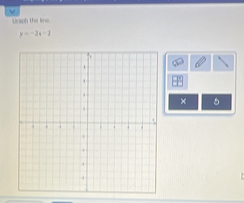 Graph the line.
y=-2x=2
×