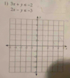 3x+y≤ -2
2x-y≤ -3