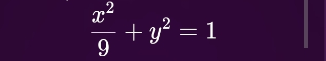  x^2/9 +y^2=1