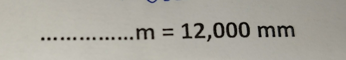 m=12,000mm