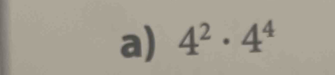 4^2· 4^4