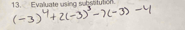 Evaluate using substitution.