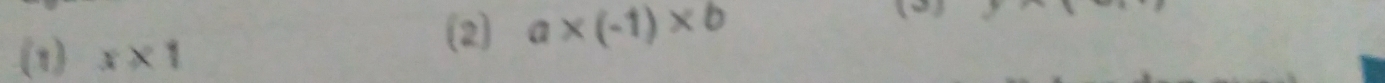 (1) x* 1
(2) a* (-1)* b
rsim 1