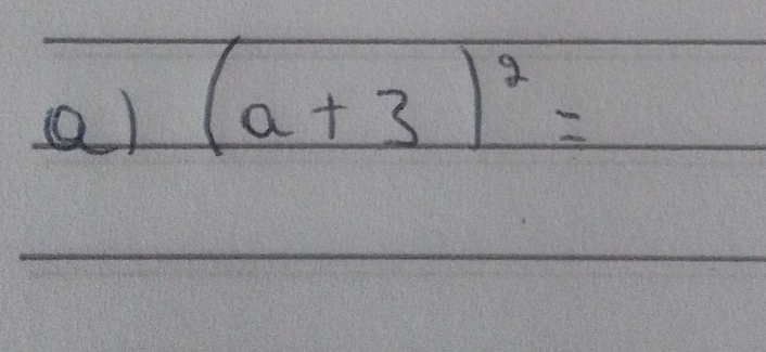 (a+3)^2=