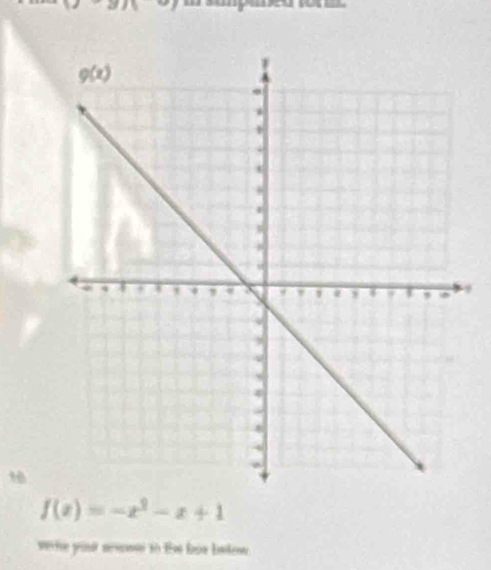 f(x)=-x^2-x+1
vete your svan to Em boe Inlow