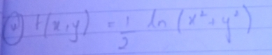 t(x,y)= 1/2 ln (x^2+y^2)