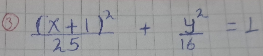 frac (x+1)^225+ y^2/16 =1