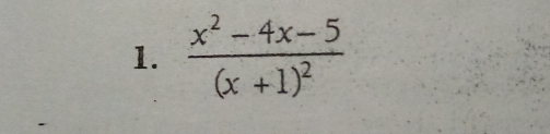 frac x^2-4x-5(x+1)^2