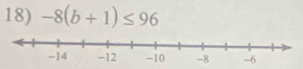 -8(b+1)≤ 96