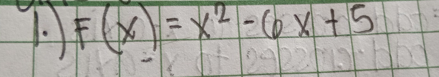 F(x)=x^2-6x+5