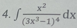 ∈t frac x^2(3x^3-1)^4dx