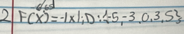 ded 
2 F(x)=-1* 1; D:-5,-3,-0,3,5 ,