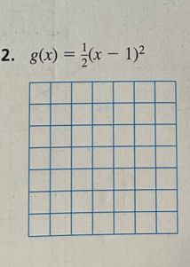 g(x)= 1/2 (x-1)^2