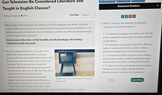 Solved: Can Television Be Considered Literature and Taught in English ...