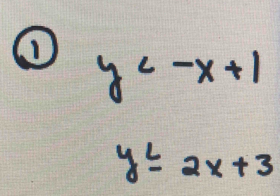 ① y
y≤ 2x+3