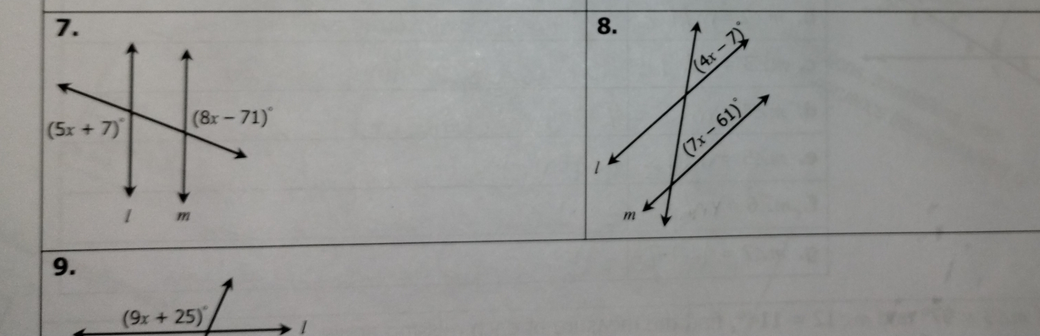 (9x+25)^circ 
1