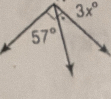 3x°
57°