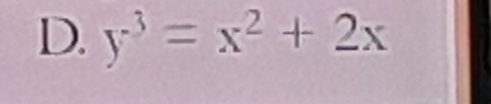 y^3=x^2+2x