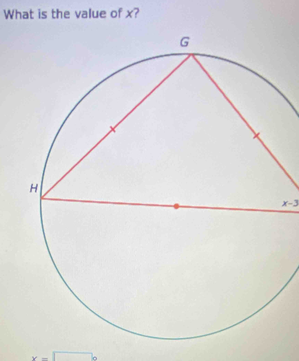 What is the value of x?
x-3
x= 。