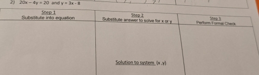 20x-4y=20 and y=3x-8