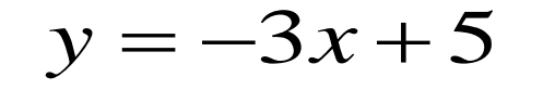 y=-3x+5