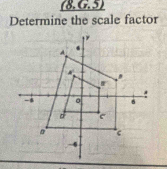 _ (8,G.5)
Determine the scale factor