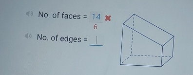 No. of faces = 14/6 
_ 
No. of edges =