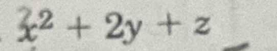 x² + 2y + z