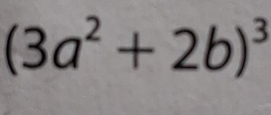 Risolto:(3a^2+2b)^3