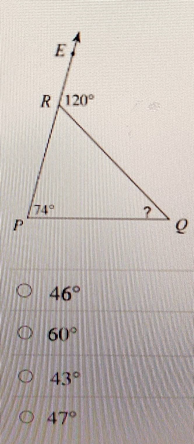 46°
60°
43°
47°