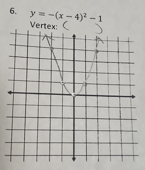 y=-(x-4)^2-1
Vertex: