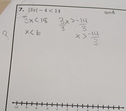 |3x|-4<14</tex>
-2 4