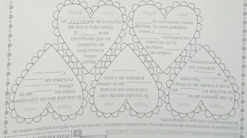 Pegar aquí Pegar aqui
La r ges el conjunto _;Se comparan cosas
de dos o más versos. distintas. Se usan palabras
_está como y_
comparación
constituldo por un _indirecta, no se
_
conjunto de escriben
oraciones o de enlace.
frases
cortas səuoiDowé
sns bsəjdxə
A
sD| sopjn|ɔui ɔρpɔ ap bjqpjpd opon6y
ow dɯ∩ dị uə κ οωμ ị əρ səλοις ο ¡ρπə
Dị ap 5D| sDpo|
sopiuos so! uep|ɔuioɔ “ə ue aquíta es
Dəpíoujoɔ əpuop bjjenbo s
0jos əpuop b||ənbD s3 Dị əp 0iəuə6 jəp s3
JDBed inbo 10Bod
uodsauoa enb oị o uoó
əp dqwd 50jdBəd so|də2u0ə 50| 50| u0ɔ səuçz010ɔ 50|σμοσw səuozd
ay 210ld 4