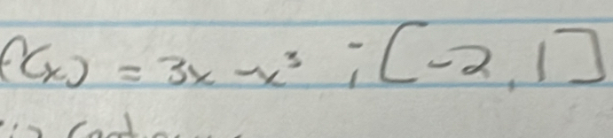 f(x)=3x-x^3;[-2,1]