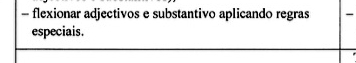 flexionar adjectivos e substantivo aplicando regras 
especiais.