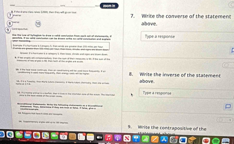 Solved: DATE_ zoom in 8. If the drama class raises $2000, then they ...