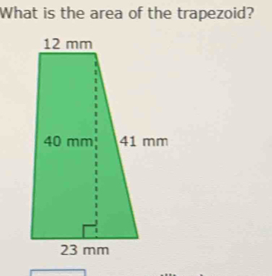 What is the area of the trapezoid?