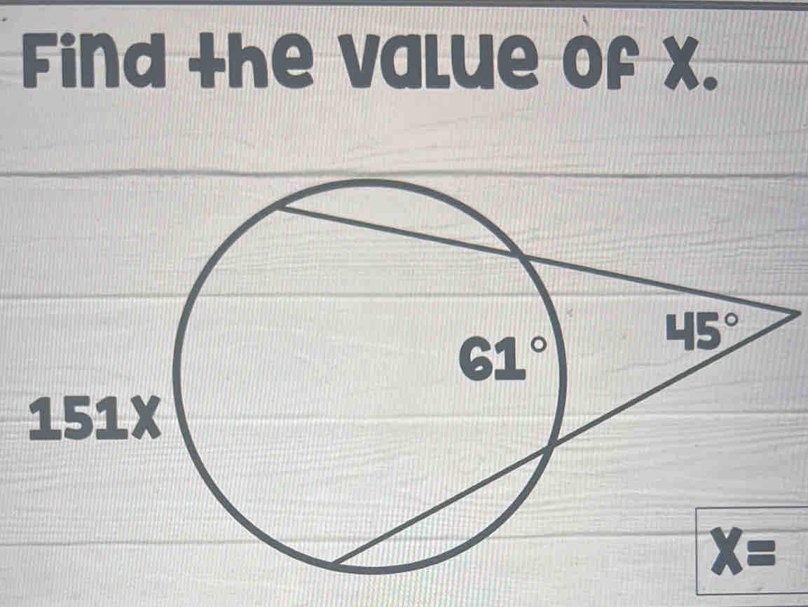 Find the value of X.