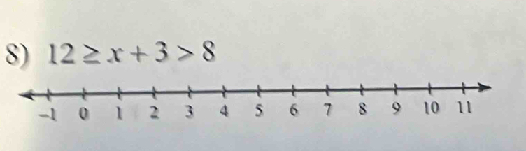 12≥ x+3>8