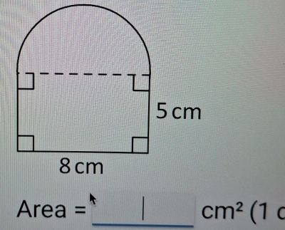 Area =
_  cm^2(1