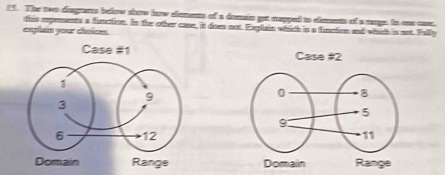 The oo disgrns blow dow how elemens of a damin ges napped to elemens of e mage Io ane aae 
this repreents a fraction. In fr ofter care, it does oot. Explain which is a frction and which is not. Fully 
eaplai you cities 
Case #2