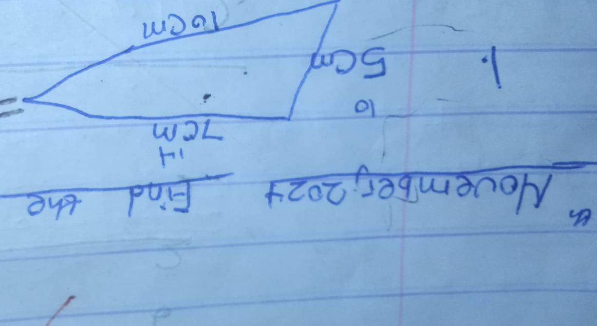 November, 2024 
Find the
70m
l0
, 5Cm
Tocm