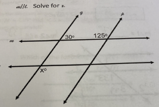 m|/l. Solve for x.