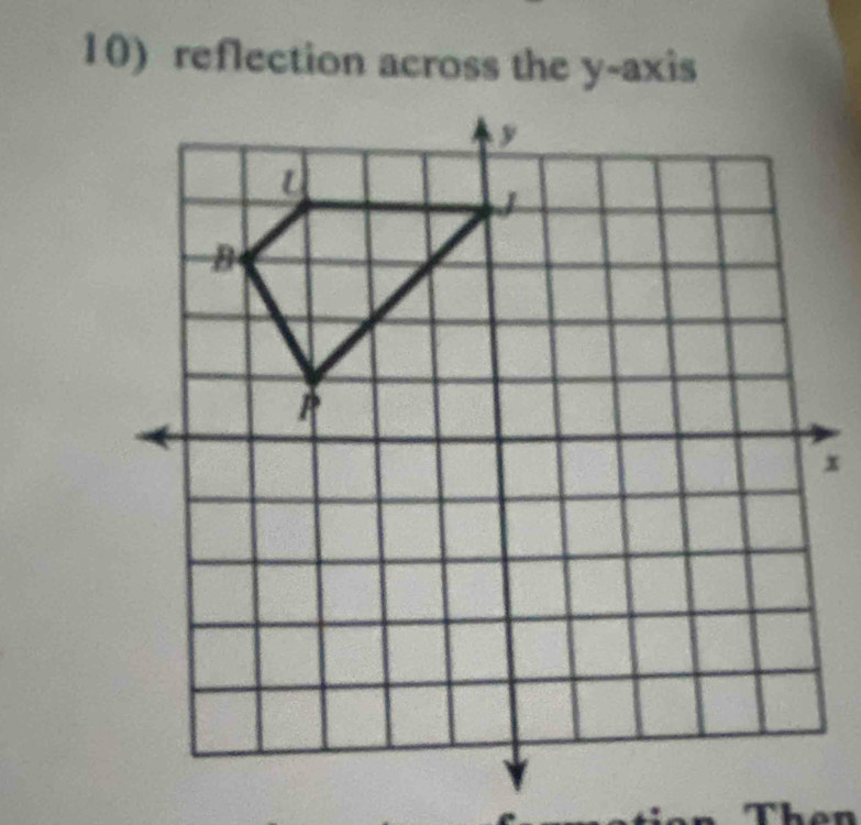 reflection across the y-axis
y
L 
/
B
P
x
Then