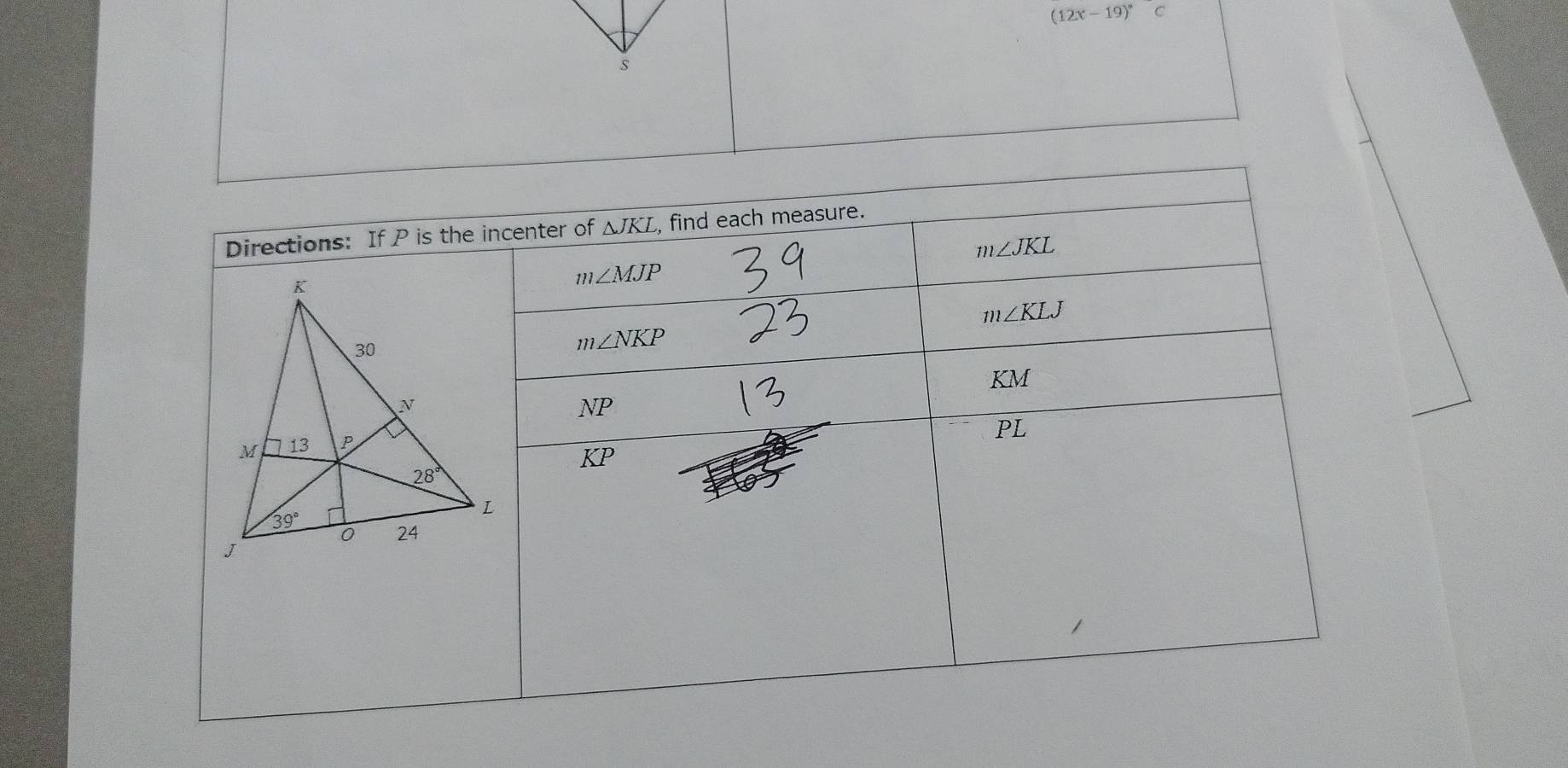 (12x-19)^circ C